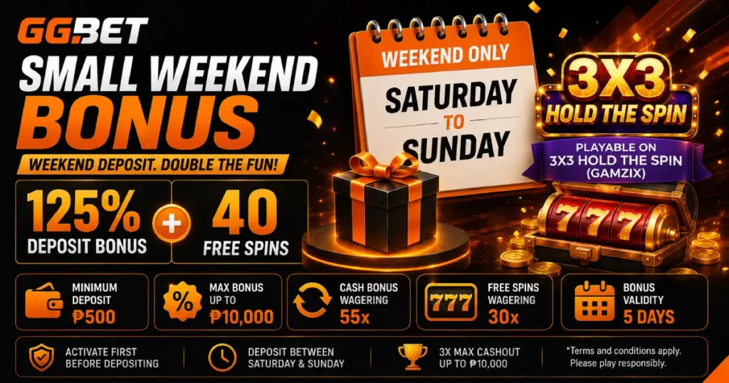 GGbet Small Weekend Bonus
